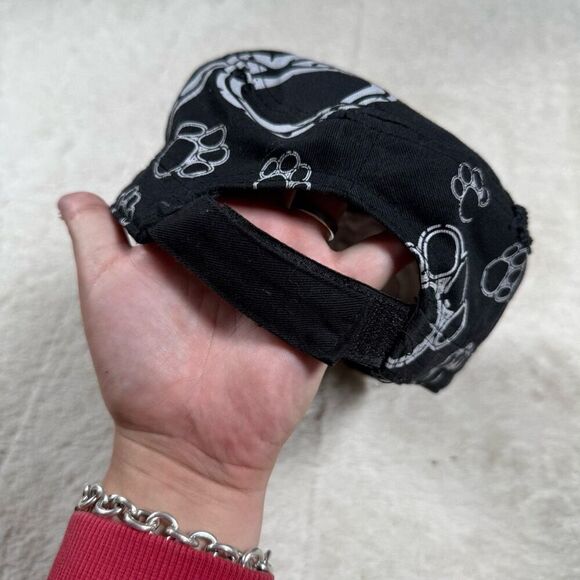 Vintage Y2K Rainbow Bling Rhinestone Women’s Paw Print Hat - Picture 3 of 5